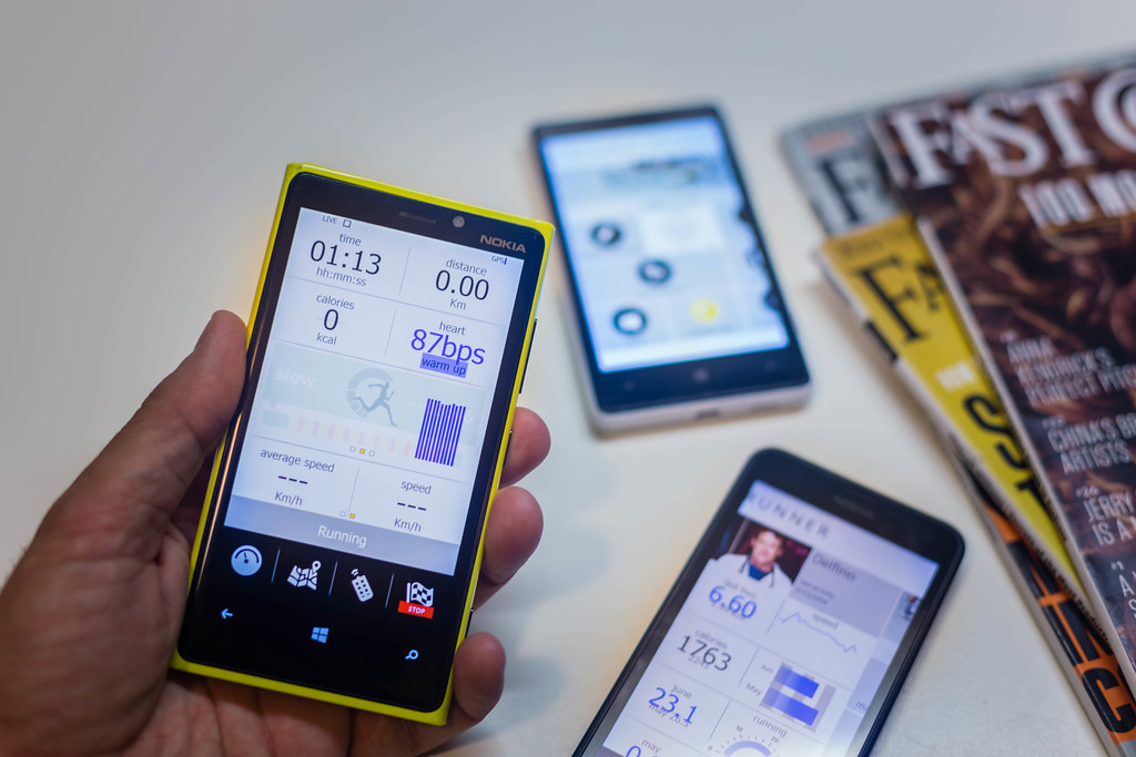 Mobile app UI on phone