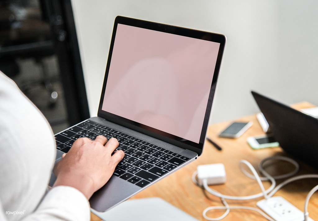 Modern website design on laptop